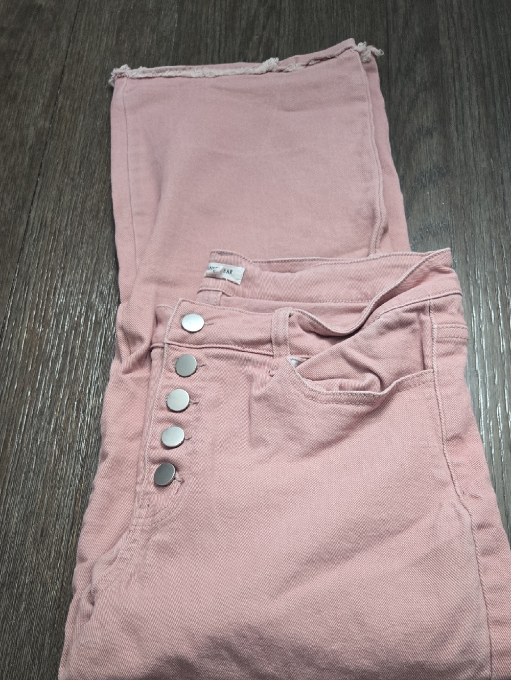 High-Rise Button-Fly Pink Women's Jeans